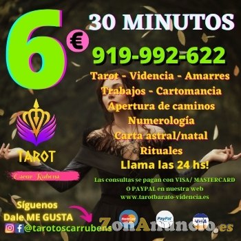 TAROT SERIO Y PROFESIONAL,LLAMA POR 6€